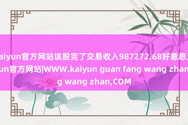 kaiyun官方网站该股完了交易收入987272.68好意思元-kaiyun官方网站|WWW.kaiyun guan fang wang zhan,COM