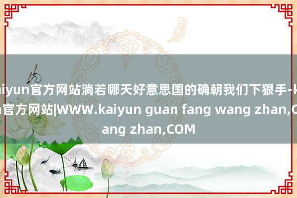 kaiyun官方网站淌若哪天好意思国的确朝我们下狠手-kaiyun官方网站|WWW.kaiyun guan fang wang zhan,COM