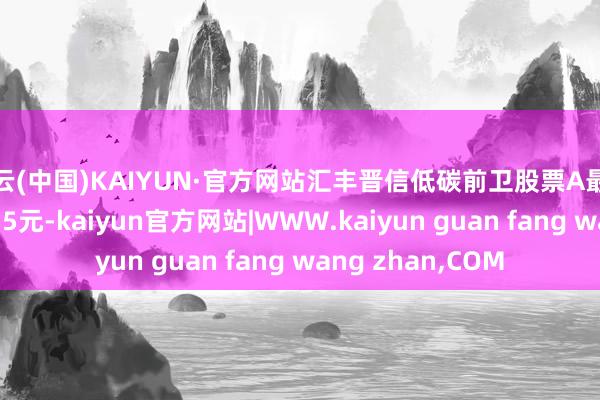 开云(中国)KAIYUN·官方网站汇丰晋信低碳前卫股票A最新单元净值为2.335元-kaiyun官方网站|WWW.kaiyun guan fang wang zhan,COM
