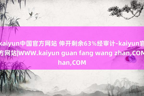 kaiyun中国官方网站 伸开剩余63%经审计-kaiyun官方网站|WWW.kaiyun guan fang wang zhan,COM