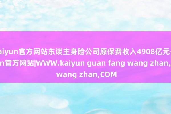 kaiyun官方网站东谈主身险公司原保费收入4908亿元-kaiyun官方网站|WWW.kaiyun guan fang wang zhan,COM